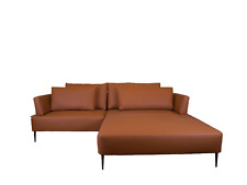 Stoffsofa Lederoptik Sofa Couch Ecksofa Stoffcouch