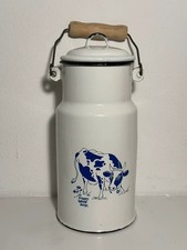 Milchkanne mit Deckel aus Metall - 2 Liter 28x13cm