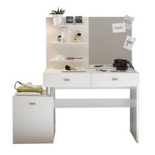 Schminktisch - weiß - Spiegel