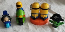 4 Spielfiguren für Kinder 2 x mit Motorrad gut erhalten