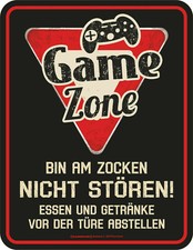 Warn-Schilder für Zocker Game