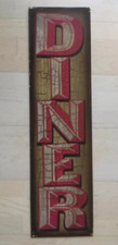XXL Blechschild im Shabby Style: DINER 76 x 20 cm - rostig used look