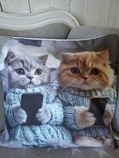 Katze Dekokissen Kissenbezug Katzenkinder Kissenhülle