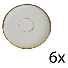 6er Set Untertasse Goldrand Kaiser Porzellan Alka Kunst 2007 Elfenbein Bavaria