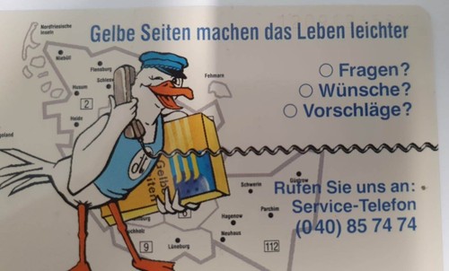 Telefonkarte gelbe seiten - gelbe,