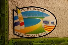 Alter Aufkleber Camping Caravan Wohnmobil Wohnwagen TRIANGEL WeissenhäuserStrand