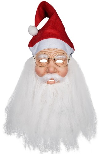 Maske weihnachtsmann mütze - weihnachtsmann,
