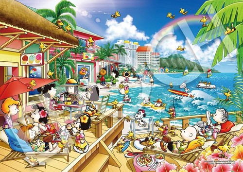 Puzzle peanuts snoopy beach - puzzle,