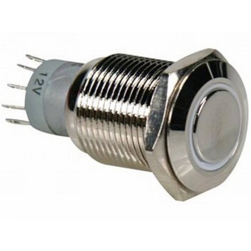 16mm led klingeltaster - 16mm, weiß