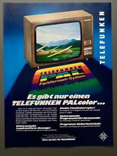 Telefunken PALcolor Fernseher TV PAL Original 1971 Vintage Ad Werbung Reklame