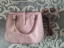 Fossil -Handtasche Umhängetas. Rayder Satchel NEU Rindsleder rosa/hellflieder