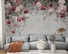 Fototapete Große Pfingstrosen Blumen Wohnzimmer VLIES TAPETE XXL + KLEISTER 220