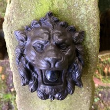 Türklingel Löwe Klingel Löwenkopf Schelle Gründerzeit Türglocke gewachst antik