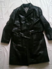 Herren Ledermantel Nikator lang Gr. 50 Gothic Matrix Trenchcoat Militär