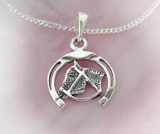 Hufeisen mit Pferdekopf Silber