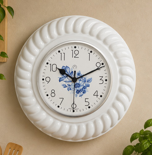 Funk küchenuhr blaue blumen - blaue,