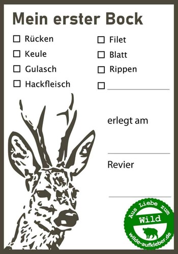 Mein erster bock - mein, wildbret
