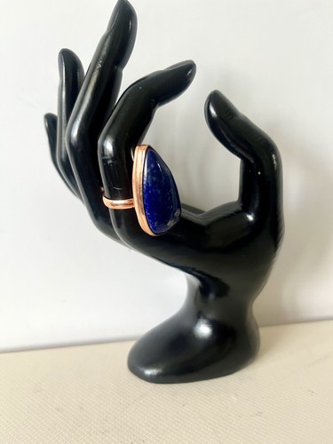 Ring lapislazuli vergoldet - &,