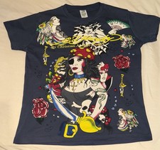 T-Shirt Ed Hardy Original Retro Strass Girls Gr. M Neuwertig