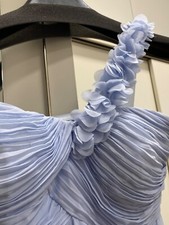 Abschlussballkleid Abendkleid mini babyblau pastell asymmetrisch  