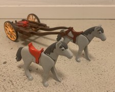 Playmobil karren pferde - pferde, sattel