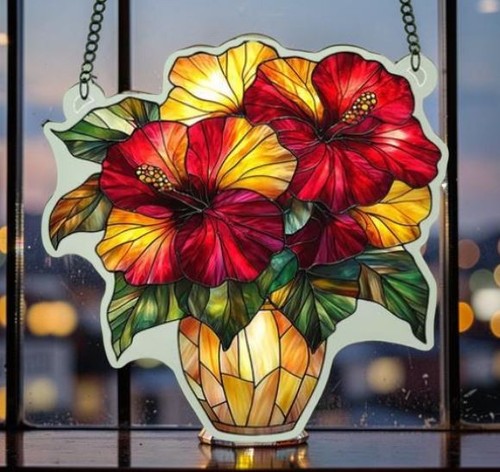Acrylbild blumen vase - blumen,