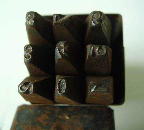 Antike schlagzahlen 3mm - antike,