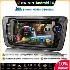 8-Kern Android 14 Autoradio GPS Navi CarPlay DAB+ Wifi DVB-T2 SWC für SEAT IBIZA
