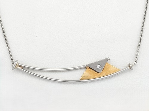 Diamant collier 750 gelb - 750, gelb-gold