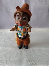 alter Mecki, im Cowboy-Kostüm, aufziehbar, mit Schlüssel, ca. 18,5 cm, Igel