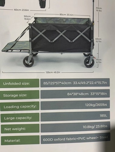 Overmont faltbar bollerwagen - overmont,
