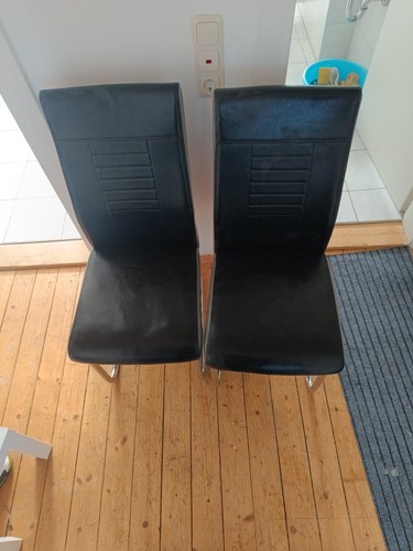 Stuhl leder scwarz - leder,,