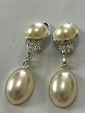 Ohrclips / silberfarben /