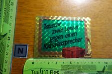 Alter Aufkleber Film Video Kino FIX + FOXI Sticker 31 TAUSCHE ZWEI LEHRER GEGEN