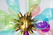 Glaskugel Kronleuchter Glas buntes Glas Modern Deckenlampe Pendelleuchte Höhenve