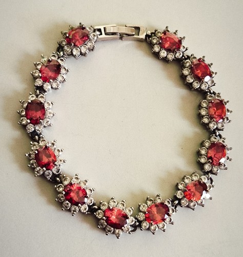 Silber 925 armband mit rot - mit,