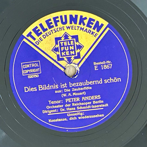 Telefunken schellackplatte - telefunken,