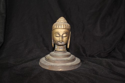 Vintage messing buddha kopf - buddha,