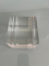 Glasquader mit Kunststoff Einsteckhülle für z.B. Bilder ca. 7,9x7,9x7,9 cm