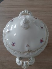 Heinrich Winterling  Suppenterrine, Ragoutterrine Creme/Weiß florales Muster