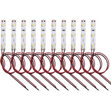 Einstellbare 3-LED Hausbeleuchtung warmweiß 5cm mit Kabel für Modelleisenbahn