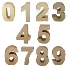 Papp-Art Zahlen 10x3 cm 0-9