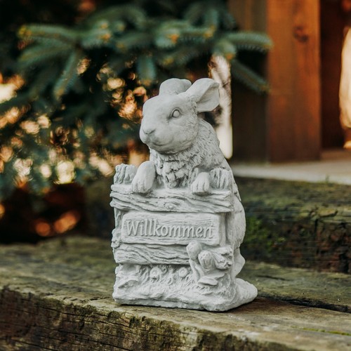 Steinfigur lustiger hase - steinfigur,