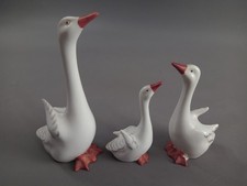 ALTES 3er-SET Gänse Porzellan