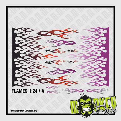 Waterslide decal flammen - waterslide,