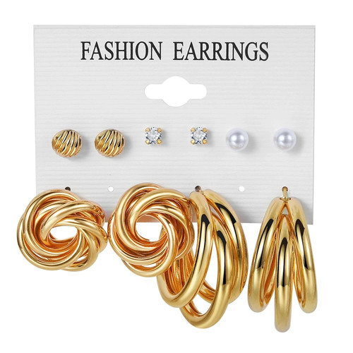 Ohrringe damen gold - ohrringe, set