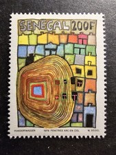 Briefmarke Senegal Gemälde