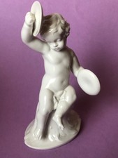 Nymphenburg Porzellan Figur Putto Beckenschläger Nr 1525/31 Entwurf Bustelli