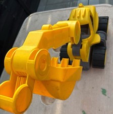 Big Power Worker Mini Bagger Radlader Raupe Sandkasten Strand Kinder Baustelle