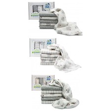 Clevere Kids Mulltücher Stoffwindeln 6er-Pack Fuchs hellgrau Spucktuch OEKO-TEX